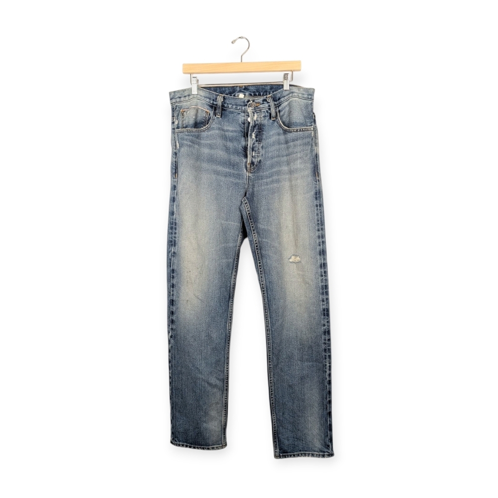 FRAME Medium Blue Wash Le Sleek High Waist Straight Leg Jeans Size 32